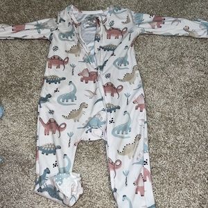 Caden Lane PREHISTORIC PALS ZIPPER FOOTIE